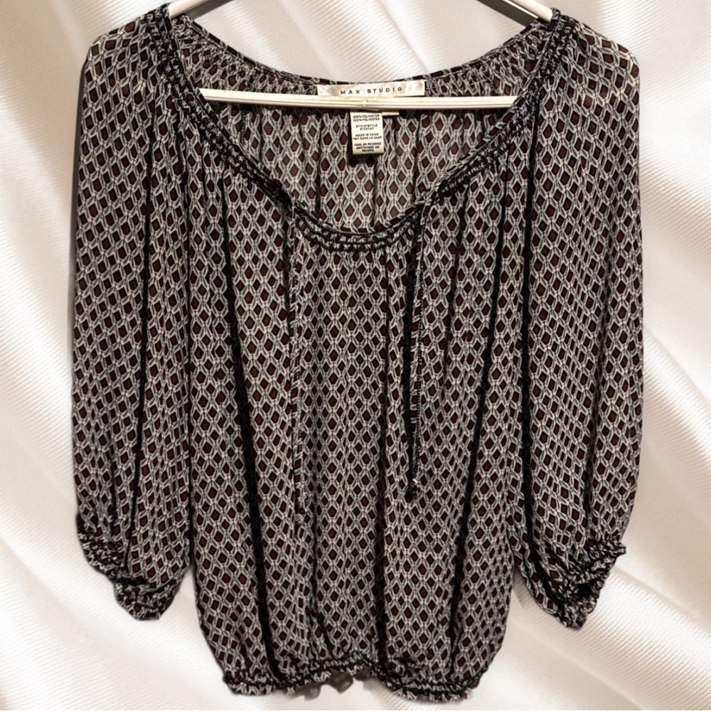2 for $25 Max Studio Semi-Sheer Long Sleave